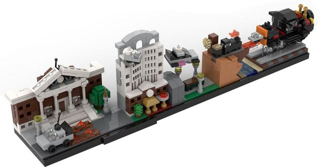 Gobricks Back to the Future Modulares Gerichtsgebäude, Bausteine, ab 14 Jahren - Bild 1
