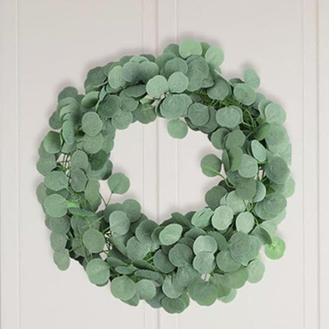 5 Stück Künstliche Eukalyptus Blätter in Grün, 200 cm Hängende Ranke für Dekoration von Hochzeit, Weihnachten und Wohnzimmer - Bild 1