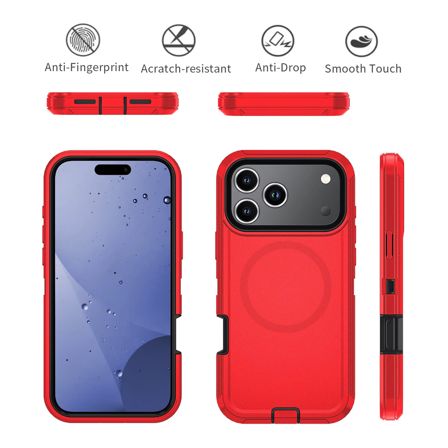 Ott Box Armor Anti-Drop Defender Hülle für iPhone kompatibel mit MagSafe für kabelloses Laden in Grün oder Rot - Bild 1
