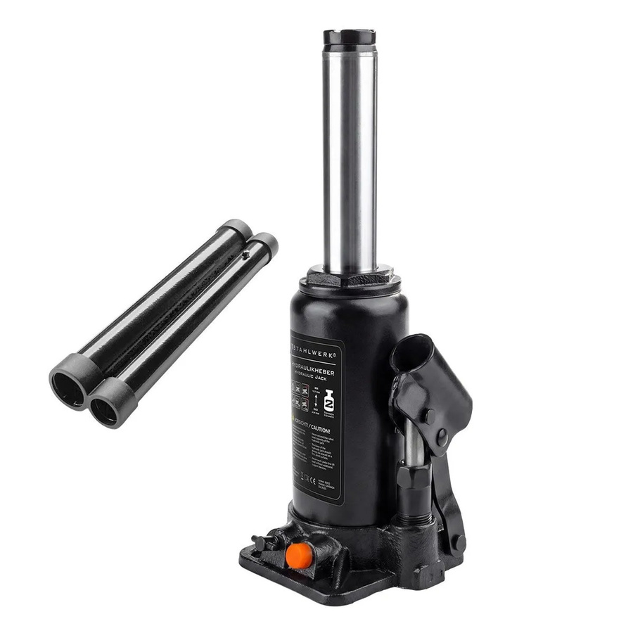 STAHLWERK Hydraulikheber manueller Stempelwagenheber in Schwarz mit 2 Tonnen Tragkraft und einem Hubbereich von 158 bis 308 mm - Bild 2
