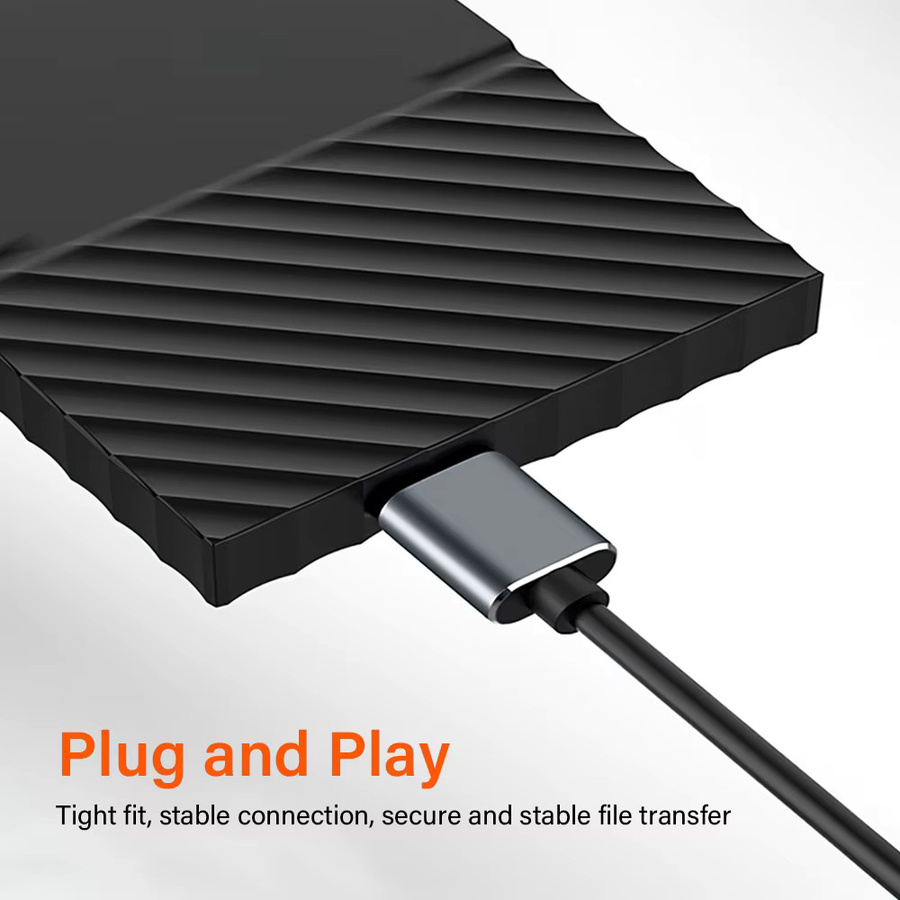 Nephy USB-C auf Micro-USB Datenkabel USB 3.0 in Schwarz für externe Festplatten und Laptops mit 5Gbps Hochgeschwindigkeit - Bild 3