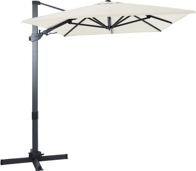 AXI Ampelschirm Beige mit Handöffner aus Aluminium und Acrylstoff, B: 300 cm, H: 200 cm - Bild 1