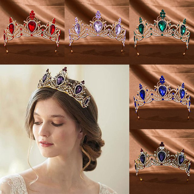 FirstStar Braut-Tiara, Kristall, Bunt, Damen, Vintage - Bild 1