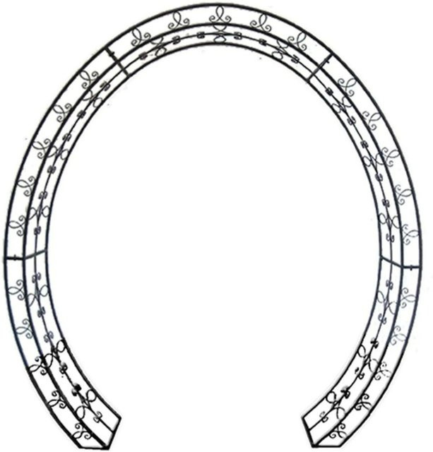 DELUKE Rosenbogen MILAN Oval aus Stahl in Schwarz als Rankhilfe für deinen Garten - Bild 1
