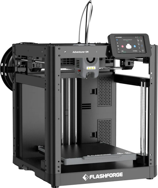 Flashforge Adventurer 5M FDM 3D-Drucker in Schwarz mit beheizbarem flexiblem Metallbett und WLAN/LAN-Anschluss - Bild 1