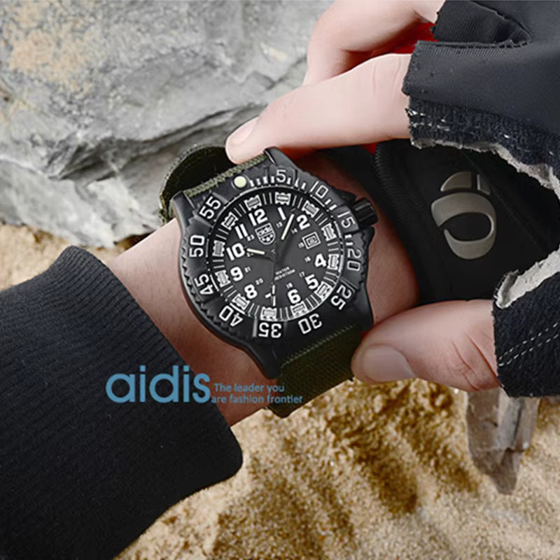 ADDIESDIVE Armbanduhr, Quarzuhr, Messing, Schwarz, Herren - Bild 3