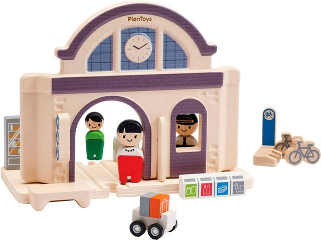 Plantoys Bahnhof, Schienen-Erweiterungsset, ab 3 Jahre - Bild 1