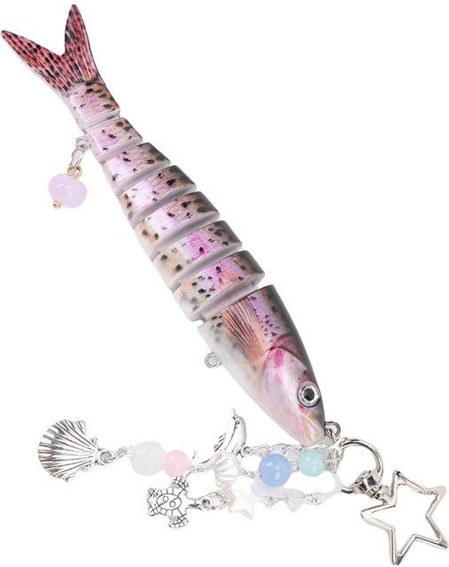 KONNWEI Schlüsselanhänger Fisch, 5,3 Zoll, Rosa, Unisex - Bild 1