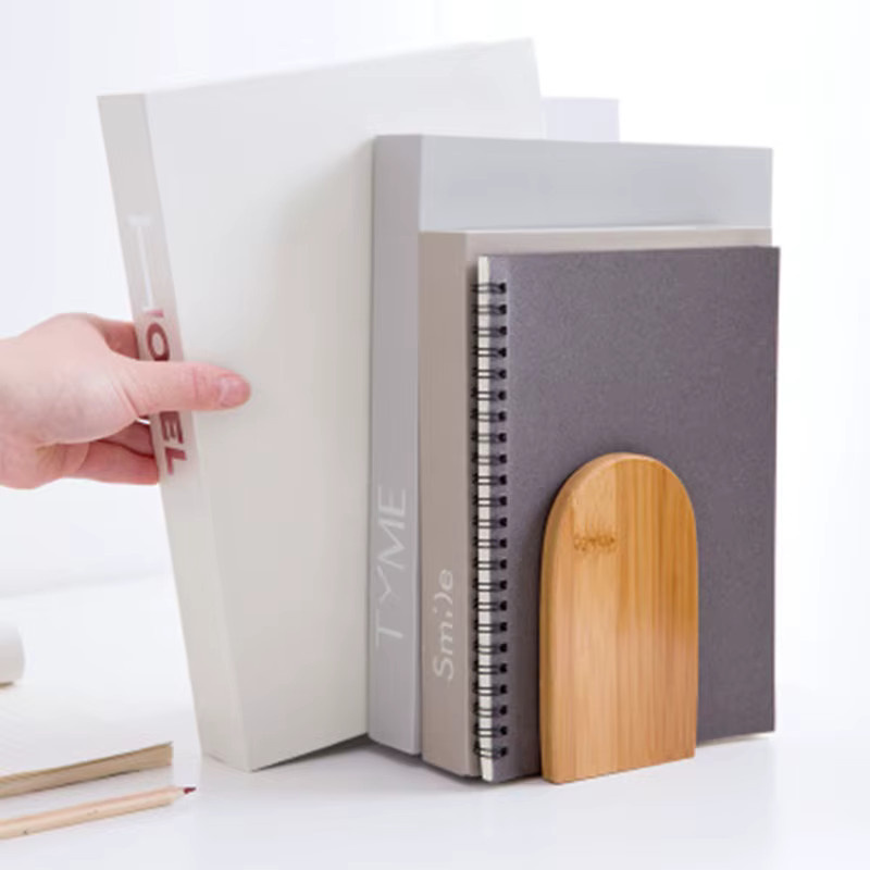 Sommer6 Desktop Organizer aus Bambus in Braun mit mehreren Fächern als Buchstützen und Regal - Bild 2