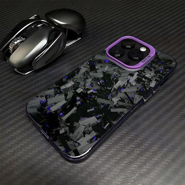 Handyhülle im Kohlefaser-Muster für Samsung Galaxy A-Serie in Schwarz - Bild 1