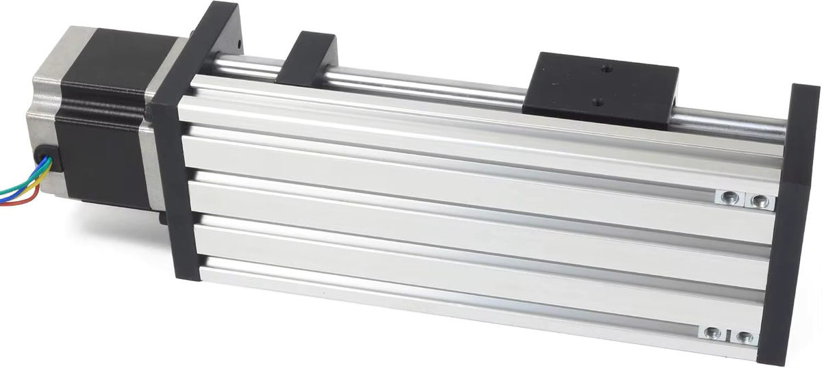 PFDE CNC-Doppelspindel-Linearschlitten mit 1605 Kugelumlaufspindel und Nema 23 Schrittmotor, Farbe: Silber, Hub: 200 mm - Bild 5