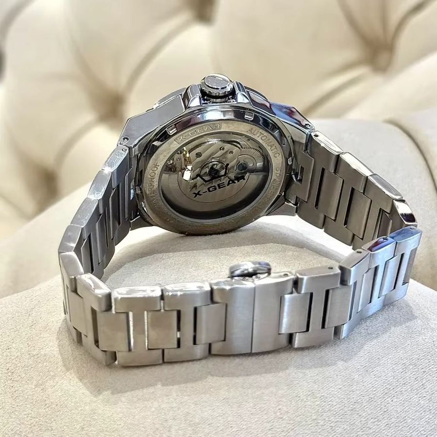 X-GEAR Tourbillon-Armbanduhr, Automatik, Edelstahl, Silber, Herren - Bild 4