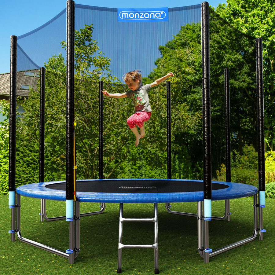 MONZANA Trampolin Ø305cm mit Sicherheitsnetz TÜV SÜD GS Abdeckung - Bild 2