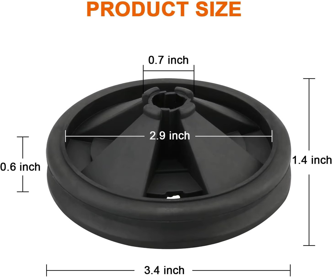 SUITU Spritzschutz für Müllentsorgung aus Gummi, leiser Abflusseinsatz für das Spülbecken, Schwarz, Durchmesser: 86 mm - Bild 5