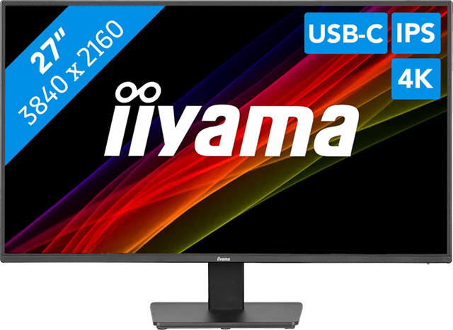 Iiyama ProLite XU2792UHSU-B6 LED-Monitor 27 Zoll 4K UHD IPS Schwarz mit HDMI, DisplayPort und USB-C - Bild 1