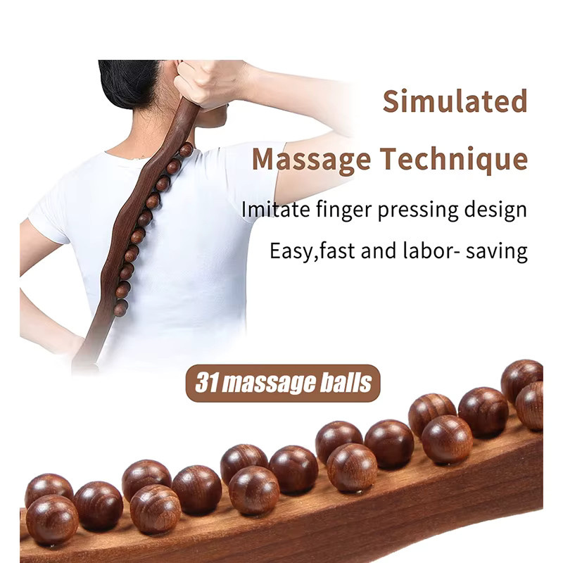 JWWMMJ Gua Sha Holz Stick Massagegerät, Unisex - Bild 4