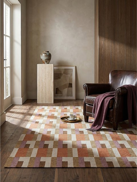 Geometrischer Teppich Kadima Design COQUET in Orange-Natur, Breite: 120 cm, Länge: 170 cm - Bild 1