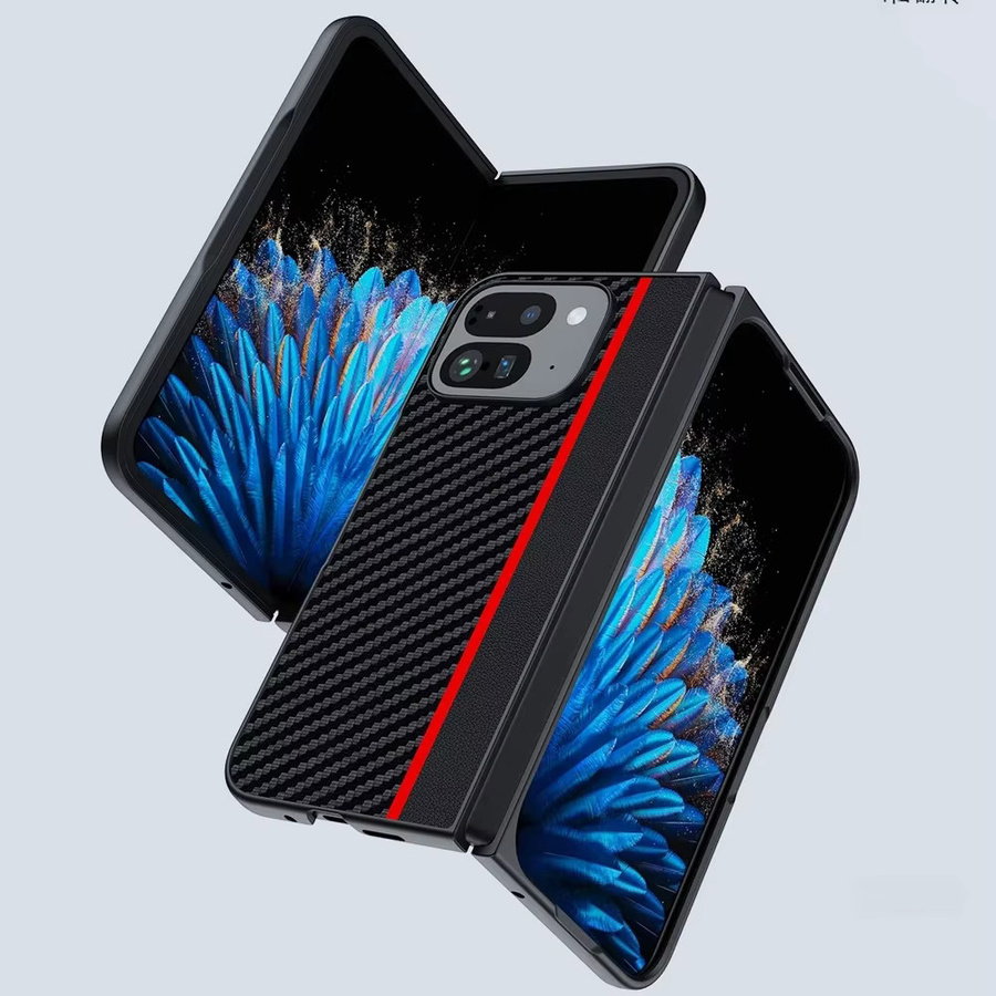 Luxus Business Schutzhülle mit Carbon Fiber Textur und PU Leder für Google Pixel 10 und 9 Pro in Schwarz - Bild 3