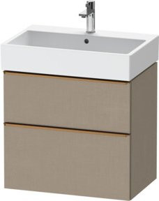 Duravit Waschtischunterschrank D-Neo beige, Wandmontage, B: 68,4 cm, T: 44,2 cm, H: 62,5 cm - Bild 1