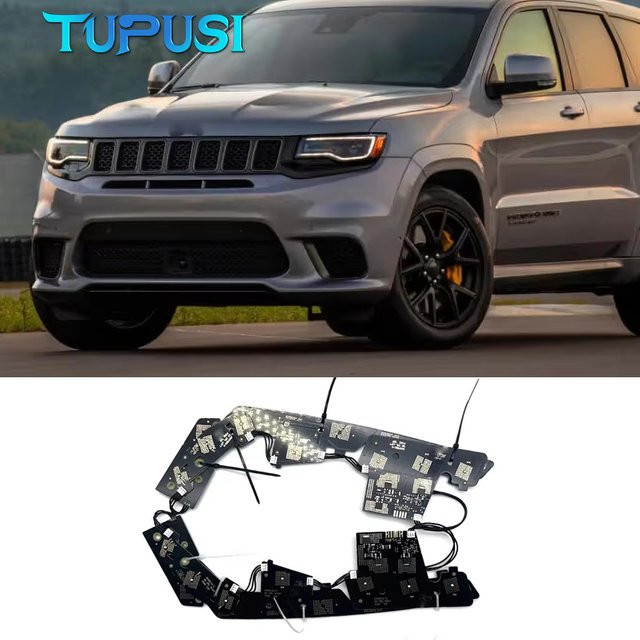 TUPUSI DRL-Boards Tagfahrlicht in Weiß für Jeep Grand Cherokee 2014–2024 Autoscheinwerfer Reparaturzubehör - Bild 1