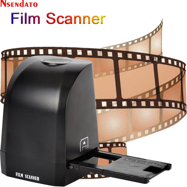 Nsendato Tragbarer Film- und Diascanner 8MP für 35mm und 135mm Negative in Schwarz - Bild 1