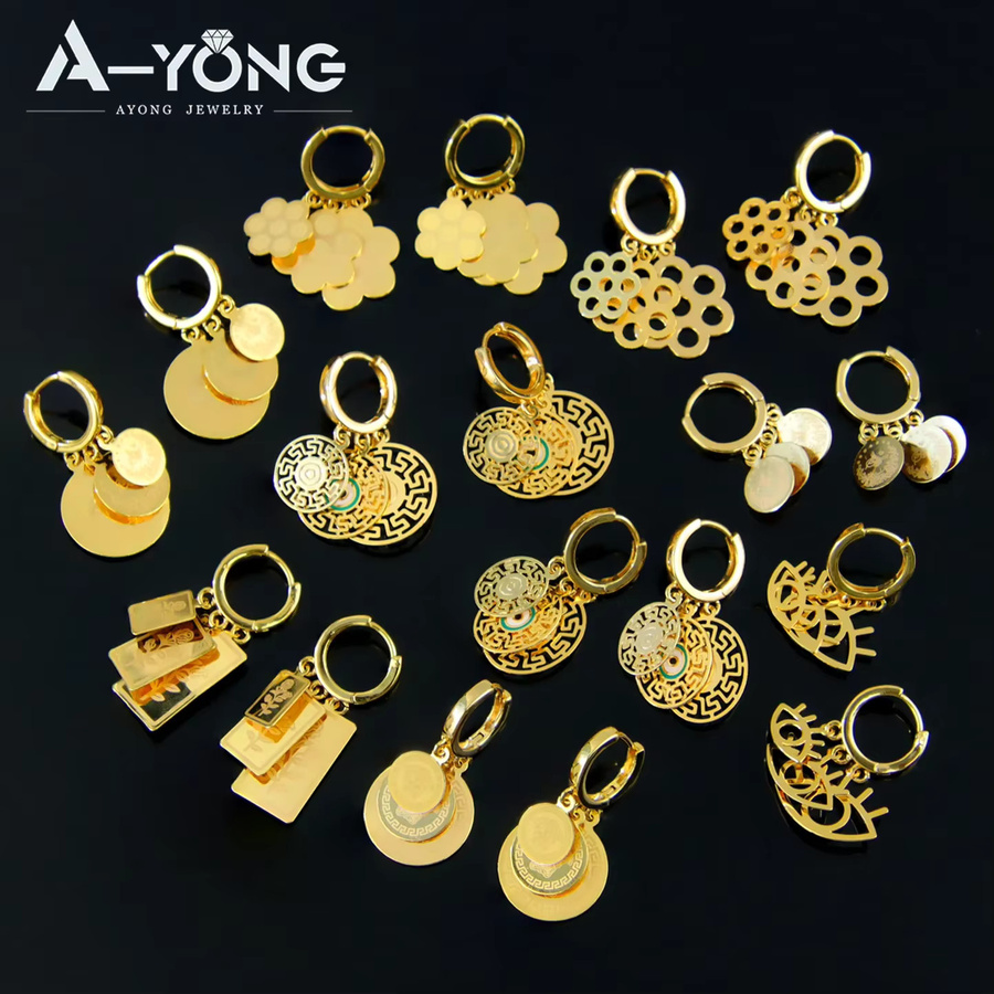 A-YONG AYONG JEWELRY Ohrringe, Tropfenohrring, 21 Karat vergoldet, Damen - Bild 2