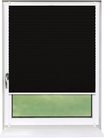 Deco-Raum Plissee Basic Klemmfix ohne Bohren, Schwarz, Blickdicht, B: 50 cm, H: 150 cm
