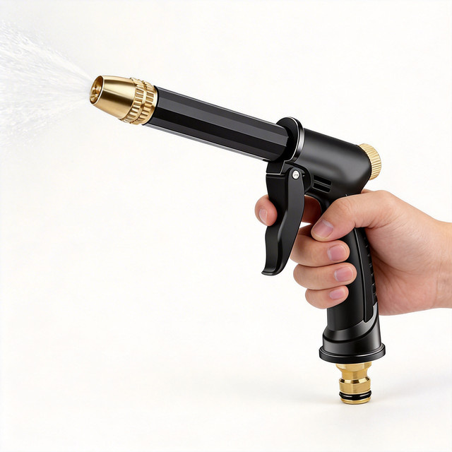 TOTNEND Tragbare Hochdruck-Wasserpistole in Schwarz für die Autoreinigung und Gartenbewässerung - Bild 1