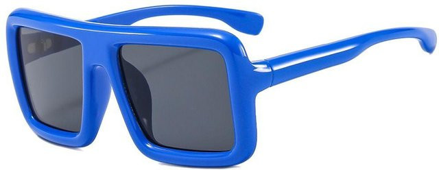 Yiran Sonnenbrille Rechteckig, Kunststoff, Vollrand, Blau, Damen - Bild 1