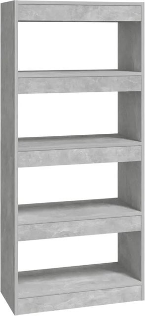 vidaXL Bücherregal und Raumteiler aus Holzwerkstoff in Betongrau, B/T/H: 60 x 30 x 135 cm - Bild 1