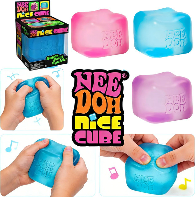 Schylling Needoh Nice Cube, Sensorischer Quetsch-Würfel - Bild 1