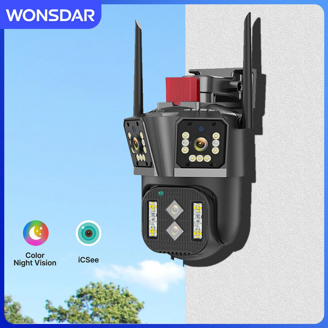 Wonsdar PTZ WiFi Kamera mit Auto Tracking, HD IP Überwachungskamera für Outdoor mit smarter Nachtsicht in Schwarz - Bild 1