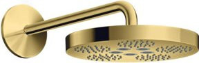 Hansgrohe Axor One Kopfbrause mit Brausearm, Regendusche, Gold, Rund, Wandmontage - Bild 1