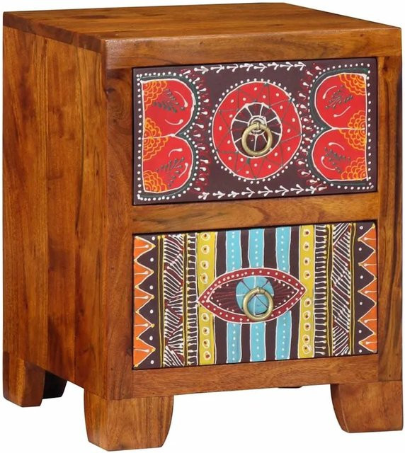 vidaXL Nachttisch aus massivem Akazienholz in Braun, B/T/H: 35 x 35 x 45 cm - Bild 1