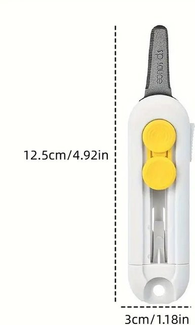 Love Home Garden Magnetisches Mini-Kartonmesser in Weiß mit einziehbarer Edelstahlklinge und robustem ABS-Gehäuse - Bild 1