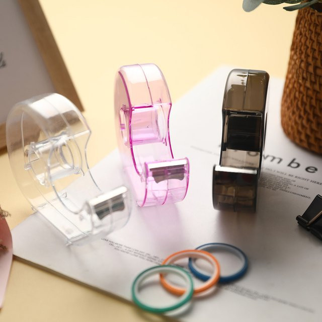 Acryl-Klebebandspender und Klebebandcutter aus Kunststoff in Multicolor für Büro und Schule - Bild 1