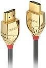 Lindy Gold HDMI mit Ethernetkabel in Grau mit 4K Unterstützung, Länge: 1,0 m - Bild 1