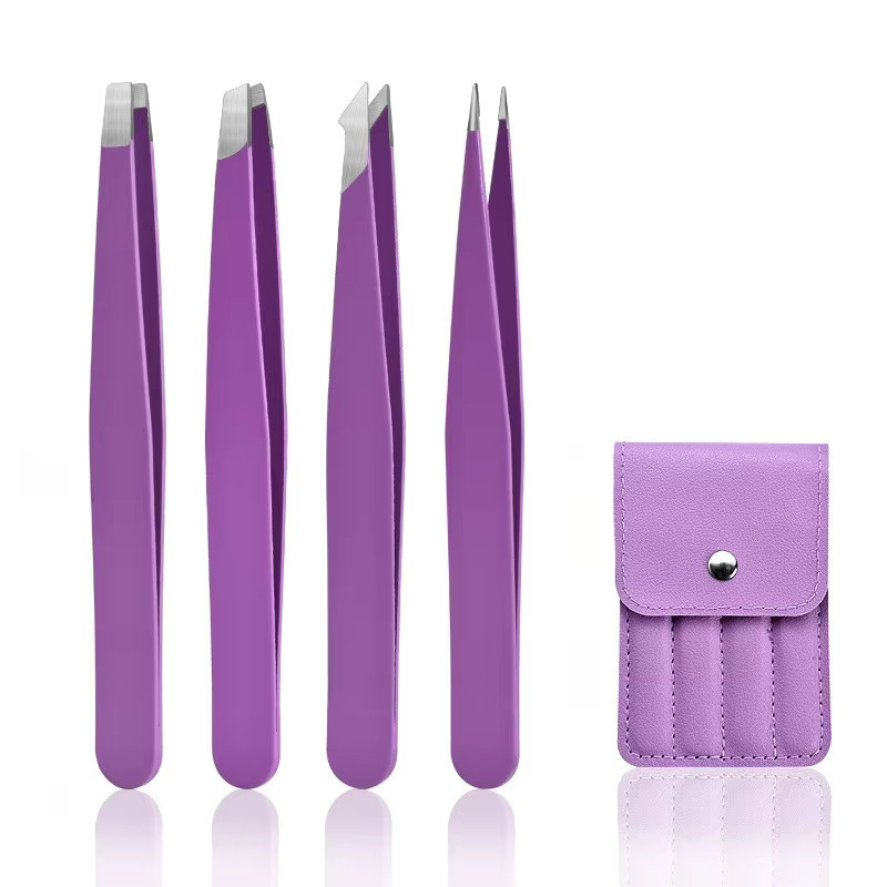 Ouriner Augenbrauenpinzette, 4-teiliges Set, Edelstahl, Unisex - Bild 3