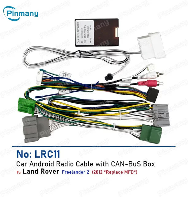 Android Radio Kabel Anschluss für Land Rover Freelander 2 mit LRC11 CANBus Adapter und 16-Pin Stromkabel Stecker von pinmany - Bild 1