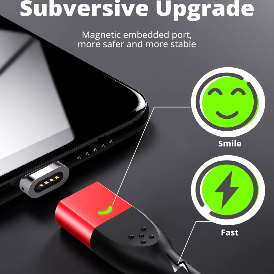 FONKEN Magnetische Ersatzstecker für Redmi Note 12 Turbo, USB-C und Micro USB Adapter in Silber - Bild 2
