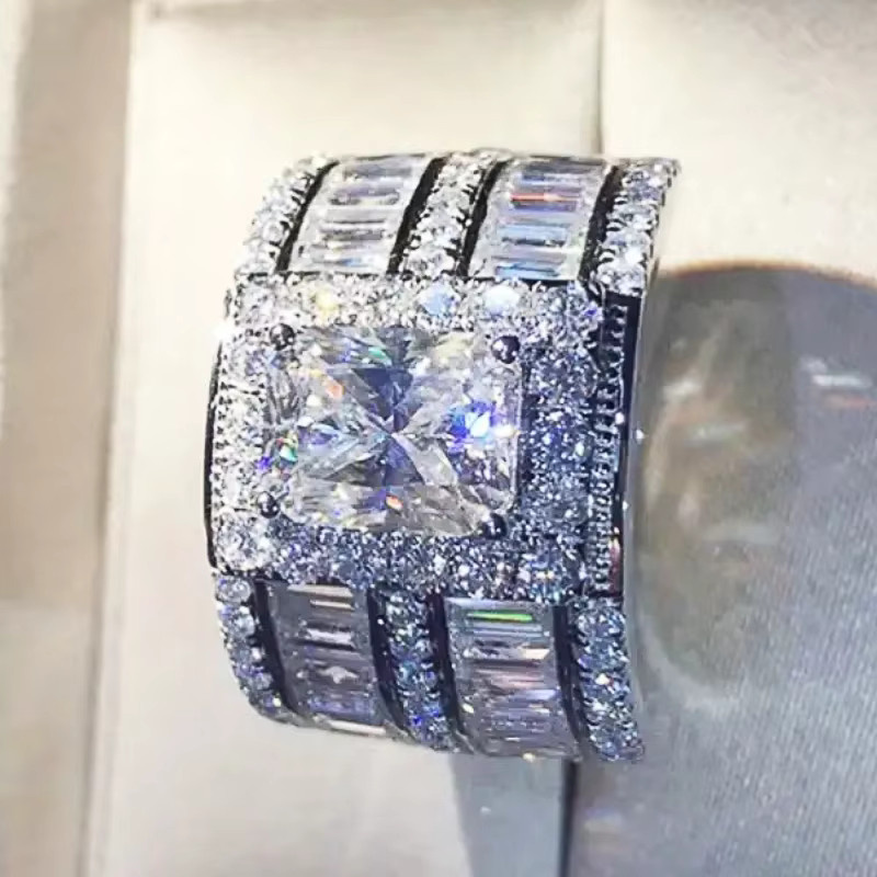 Huitan Ring, Silber, Zirkonia, Damen, Hochzeit, Verlobung - Bild 3