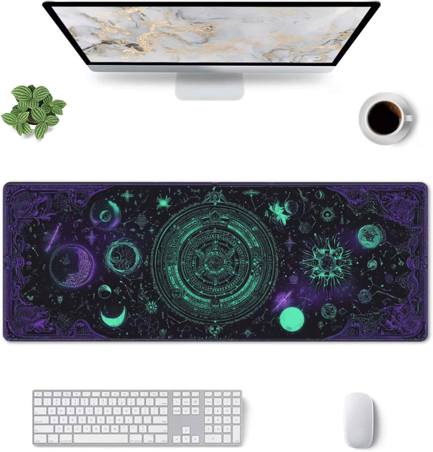 Goth Gaming Mouse Pad XL Schreibtischunterlage mit genähten Kanten in Multicolour - Bild 2