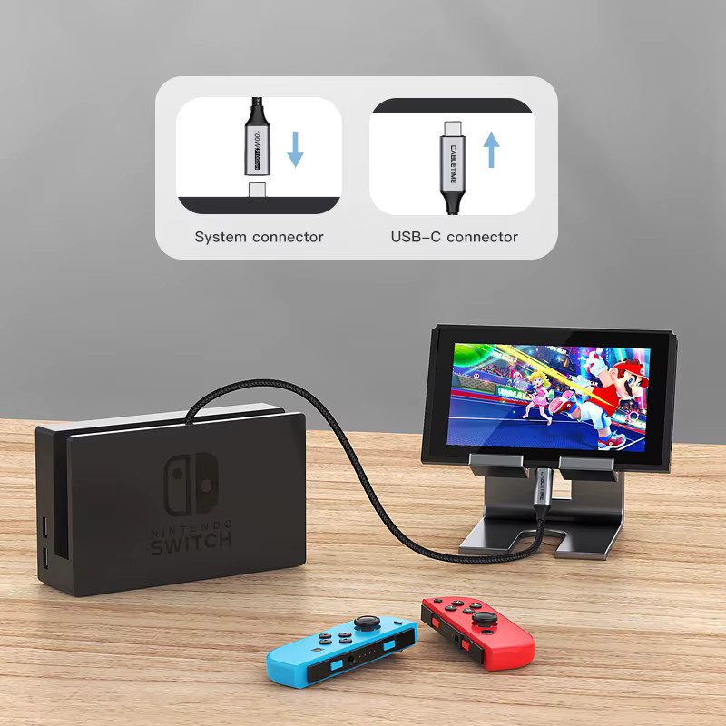 CABLETIME USB-C-Verlängerungskabel Gen 2 mit 10 Gbit/s und PD100W Schnellladefunktion Stecker auf Buchse - Bild 3