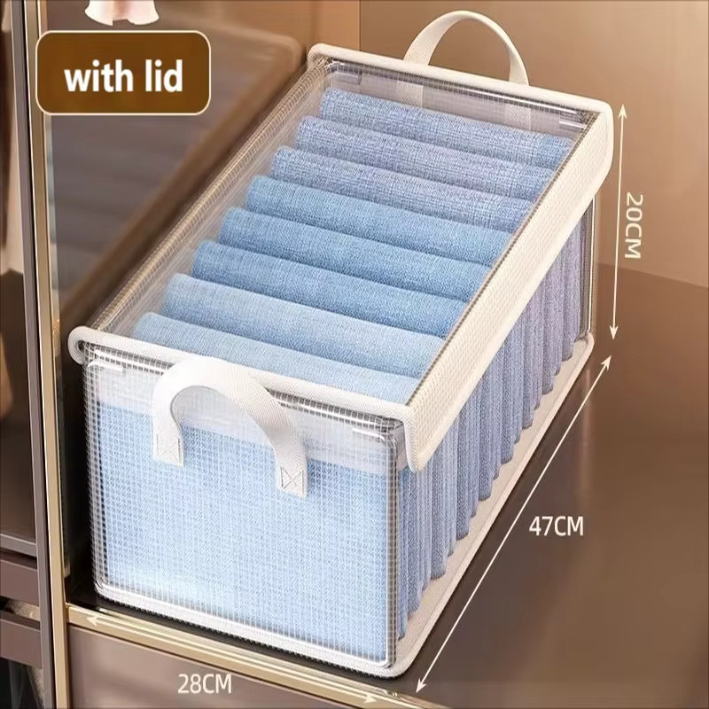 Untior Faltbare Kleidungs-Aufbewahrungsbox aus transparentem PVC, Wasserdicht und Feuchtigkeitsbeständig - Bild 4