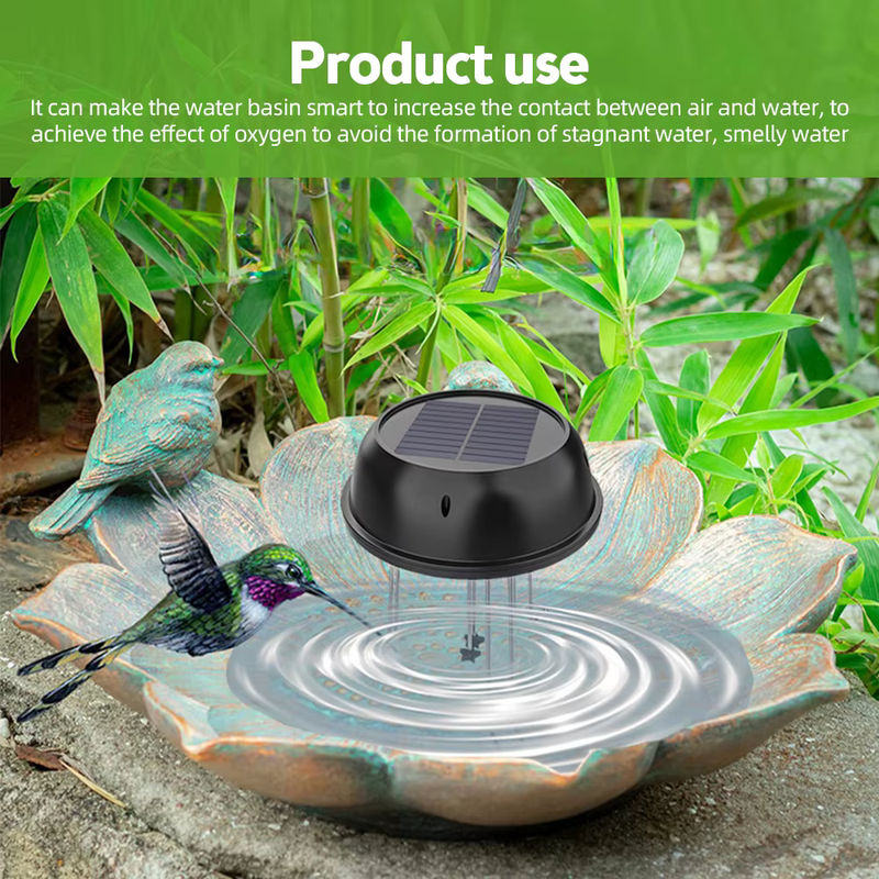 Solarbetriebener Wasser Rührer für Vogelbad und Gartenteich, runder Solar Bubbler Aerator mit 0,5 W und 5V - Bild 2