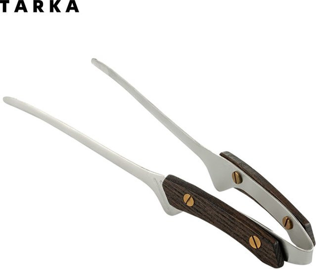 TARKA Grillzange aus 304 Edelstahl mit Holzgriff, Farbe: Silber, Länge: 24 cm - Bild 1