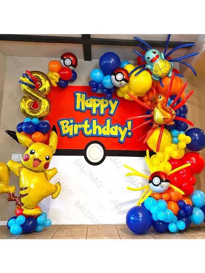 MINISO Pokemon Party Luftballons Girlande Bogen Kit, 84 Stück - Bild 3