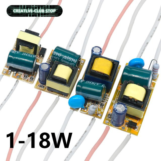 DT&ZM LED-Treiber Netzteiladapter für LED-Scheinwerfer und Chips, 90-265V, 300mA, verschiedene Leistungsstufen von 1W bis 18W - Bild 1