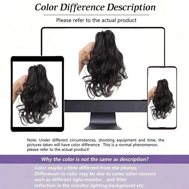 AOOSOO HAIR Synthetische Perücke mit Pferdeschwanz, Damen - Bild 5