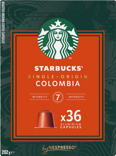 Starbucks Single Origin Colombia, gemahlener Röstkaffee, Nespresso kompatibel, 36 Stück - Bild 1